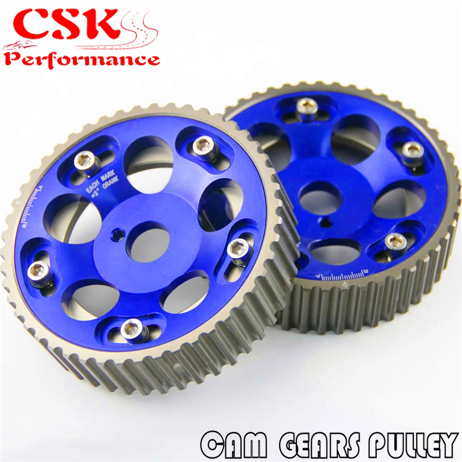 2Pcs Adjustable Cam Gears Pulley Kit For Toyota Supra 1JZ 1JZGTE 2JZ 2JZGTE Blue
2Pcs Adjustable Cam Gears Pulley Kit For Toyota Supra 1JZ 1JZGTE 2JZ 2JZGTE Blue
