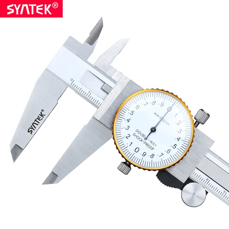 Syntek 0-200 mm Metric Gauge Measuring Tool Dial vernier caliper Shock-proof Vernier Caliper 0.02 mm
Syntek 0-200 mm Metric Gauge Measuring Tool Dial vernier caliper Shock-proof Vernier Caliper 0.02 mm