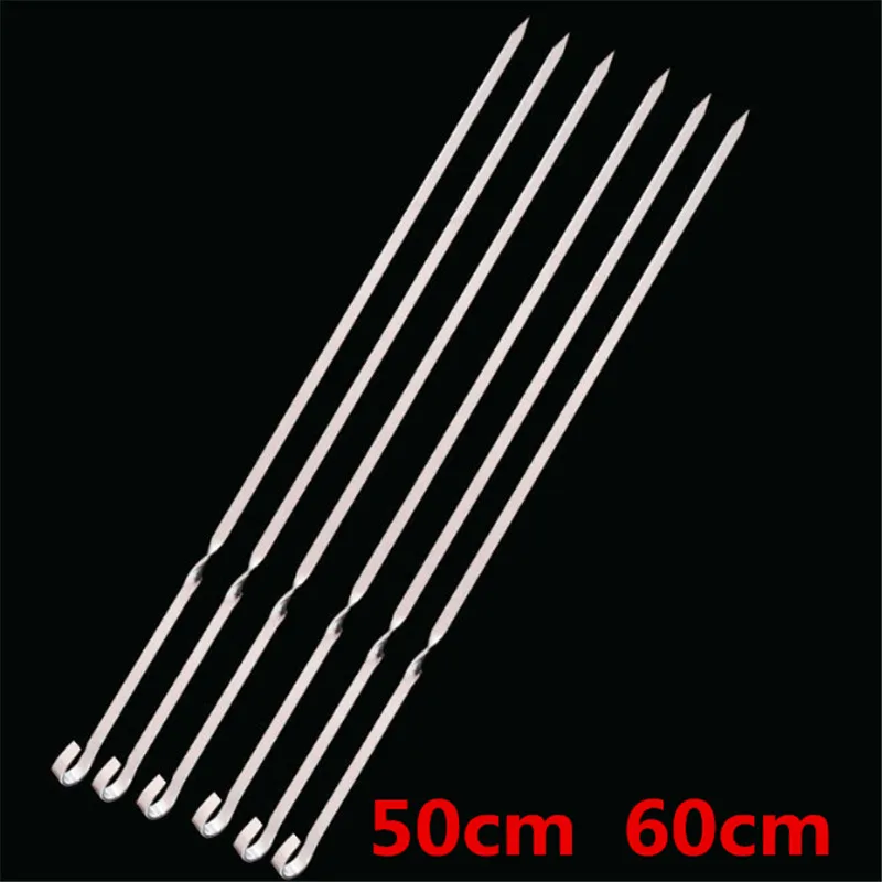 10pcs 50cm 60cm big long Stainless Steel Barbecue Skewers grilling BBQ Needle Grill Wide Shish Kabob Sticks Flat Meat kebab Fork
10pcs 50cm 60cm big long Stainless Steel Barbecue Skewers grilling BBQ Needle Grill Wide Shish Kabob Sticks Flat Meat kebab Fork