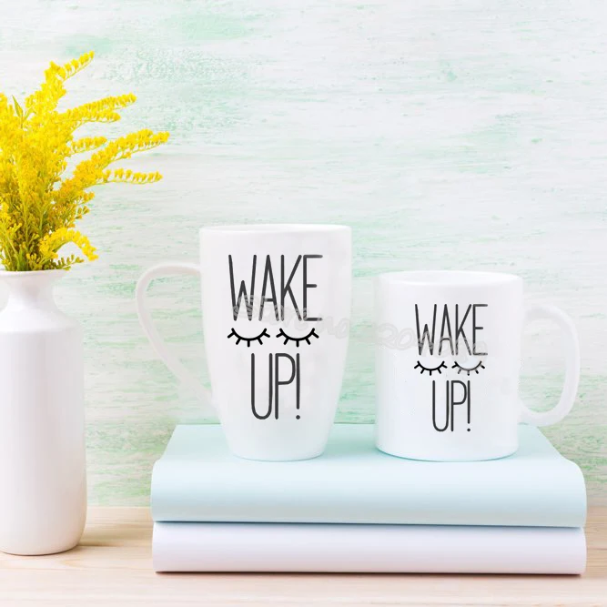 Sleepy eyes Mug porcelain cup Sticker Wake Up with Eyelashes Coffee Cup Decals party gift Wine glass jar box Many sizes EB481
Sleepy eyes Mug porcelain cup Sticker Wake Up with Eyelashes Coffee Cup Decals party gift Wine glass jar box Many sizes EB481