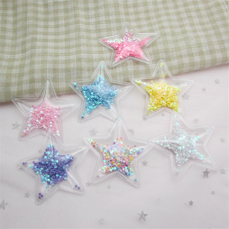 10pcs/lot 6cm Star Transparent Bling bling Star Flowing Patches Appliques for Children clip and DIY Hair Clip Accessories
10pcs/lot 6cm Star Transparent Bling bling Star Flowing Patches Appliques for Children clip and DIY Hair Clip Accessories