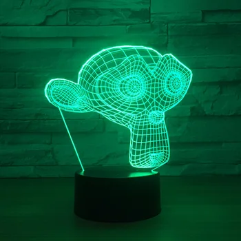 Monkey mask 3D night light 7 color touch LED visual atmosphere gifts desk lamp 1250
Monkey mask 3D night light 7 color touch LED visual atmosphere gifts desk lamp 1250