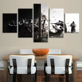 Wall Art Canvas Print Painting Home Decor 5 Pcs Shooting Video Game Tom Clancy'S Rainbow Six Siege Pictures Modular Frame Poster
Wall Art Canvas Print Painting Home Decor 5 Pcs Shooting Video Game Tom Clancy'S Rainbow Six Siege Pictures Modular Frame Poster