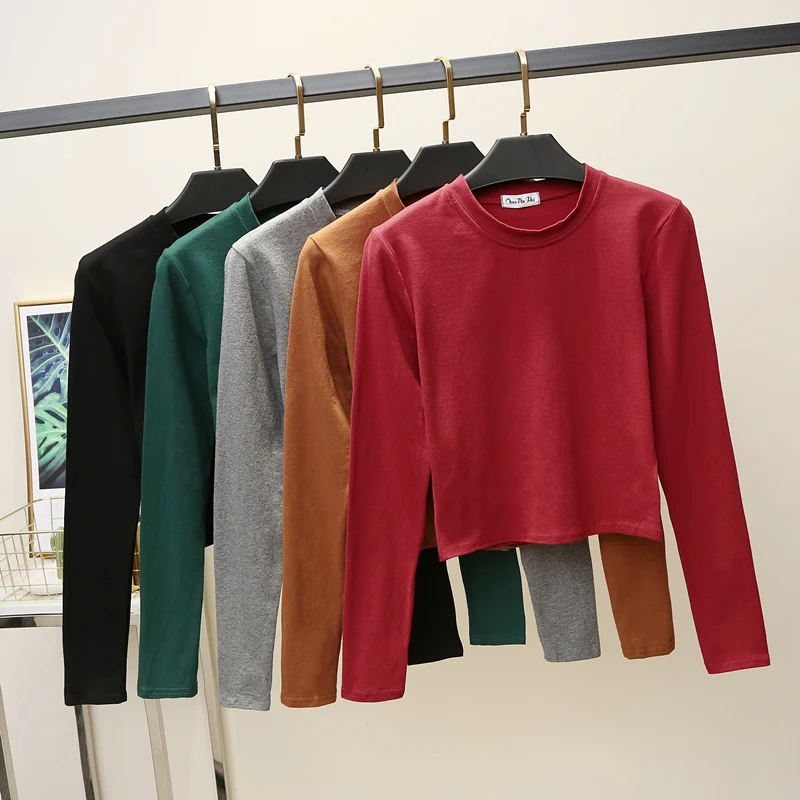 Crop Tops Women Tshirt Ladies Tops Female O Neck Long Sleeve Autumn Women Tee Shirt Slim Sexy T Shirt Women 2019 Femme
Crop Tops Women Tshirt Ladies Tops Female O Neck Long Sleeve Autumn Women Tee Shirt Slim Sexy T Shirt Women 2019 Femme