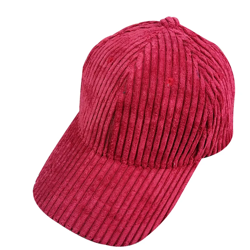 Men Corduroy Baseball Cap Solid Unisex Couple Casquette Hats Autumn Winter Women Snapback Caps Fashion Hip Hop Caps For Women (8)