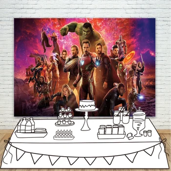 Marvel's 10th Anniversary Movie Poster Backdrop The Avengers Photo Background Super Hero Squad For Boys Birthday Decoration Prop
Marvel's 10th Anniversary Movie Poster Backdrop The Avengers Photo Background Super Hero Squad For Boys Birthday Decoration Prop