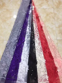 High Quality African Lace Fabric 2018 Latest 3d Flower Tulle Lace Nigerian Lace With Big stone And Feather For Wedding white
High Quality African Lace Fabric 2018 Latest 3d Flower Tulle Lace Nigerian Lace With Big stone And Feather For Wedding white