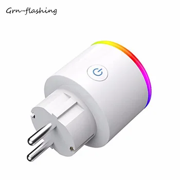 Grnflashing Wifi Smart Plug 16A EU Socket Power Monitor With Led Scene Light Independent Control Works With Google Home Alexa
Grnflashing Wifi Smart Plug 16A EU Socket Power Monitor With Led Scene Light Independent Control Works With Google Home Alexa