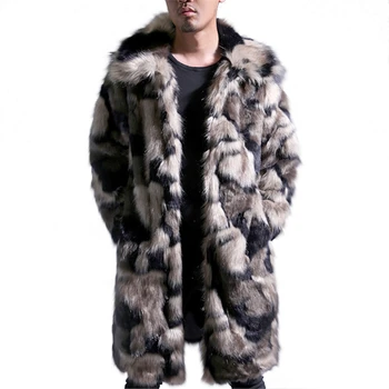 Long Jacket Men Winter Warm Mens Fur Coat Mink Turn Down Collar Male Faxu Fur Parka Color Block Trench Overcoats Black Outwear
Long Jacket Men Winter Warm Mens Fur Coat Mink Turn Down Collar Male Faxu Fur Parka Color Block Trench Overcoats Black Outwear