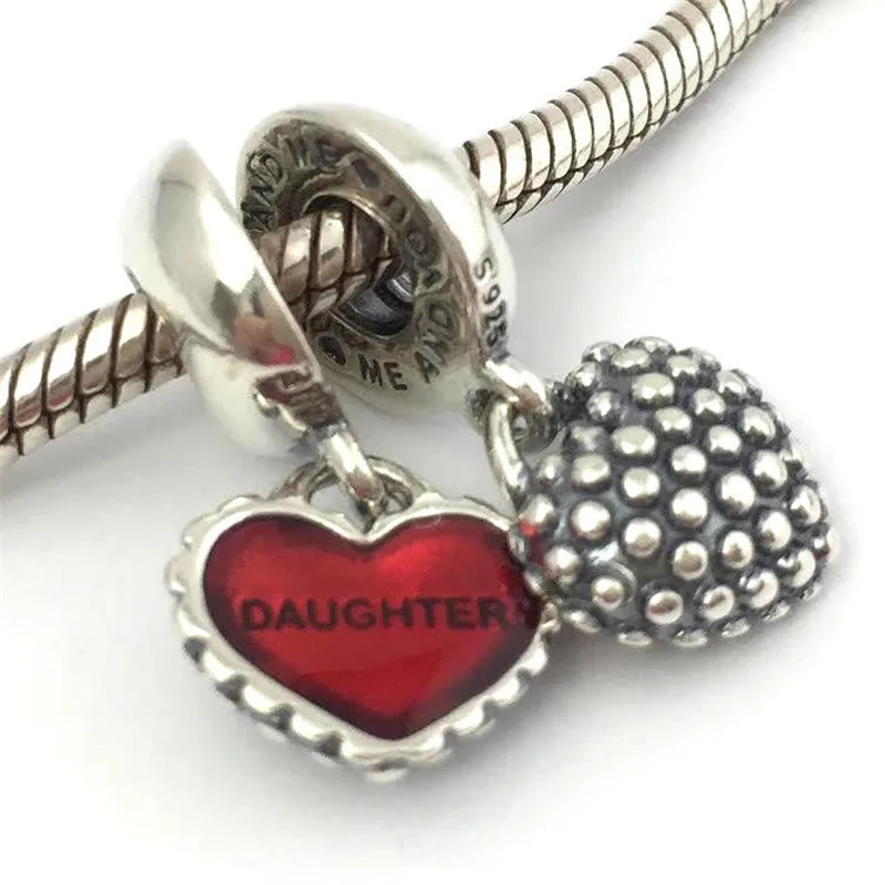 100% 925 Sterling Silver Piece of My Heart Mother & Daughter Dangle charm bead Fit Original Pandora Charms Bracelet jewelry 
100% 925 Sterling Silver Piece of My Heart Mother & Daughter Dangle charm bead Fit Original Pandora Charms Bracelet jewelry