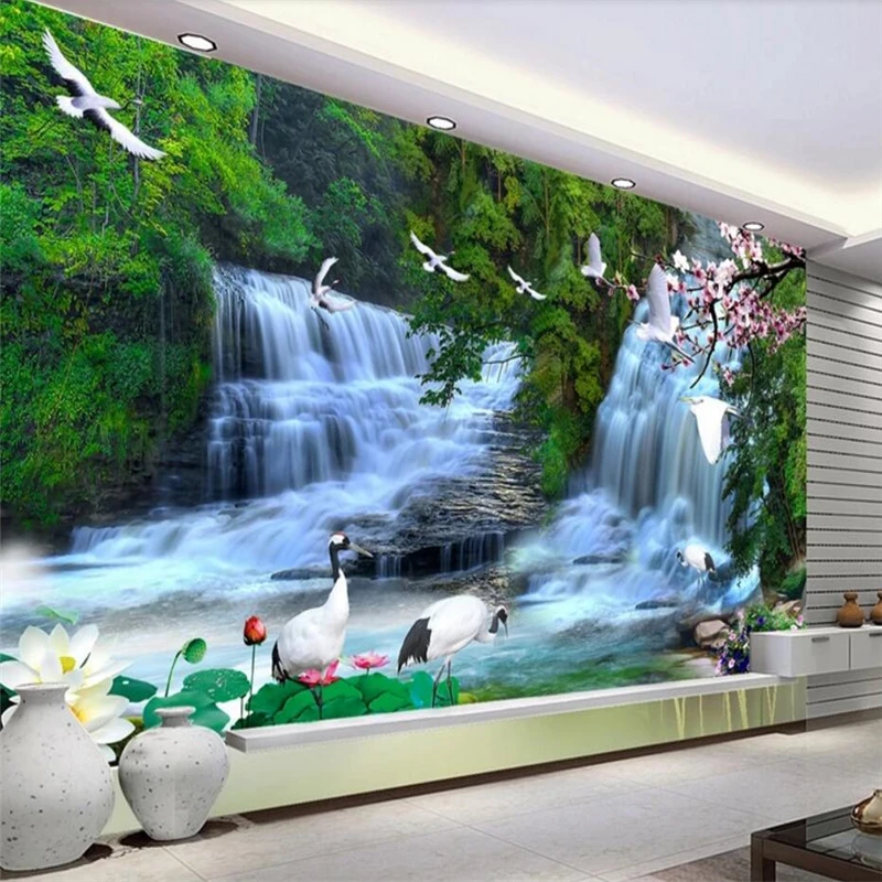 beibehang HD waterfall scenery TV background wall custom large mural green wallpaper papel de parede para quarto
beibehang HD waterfall scenery TV background wall custom large mural green wallpaper papel de parede para quarto