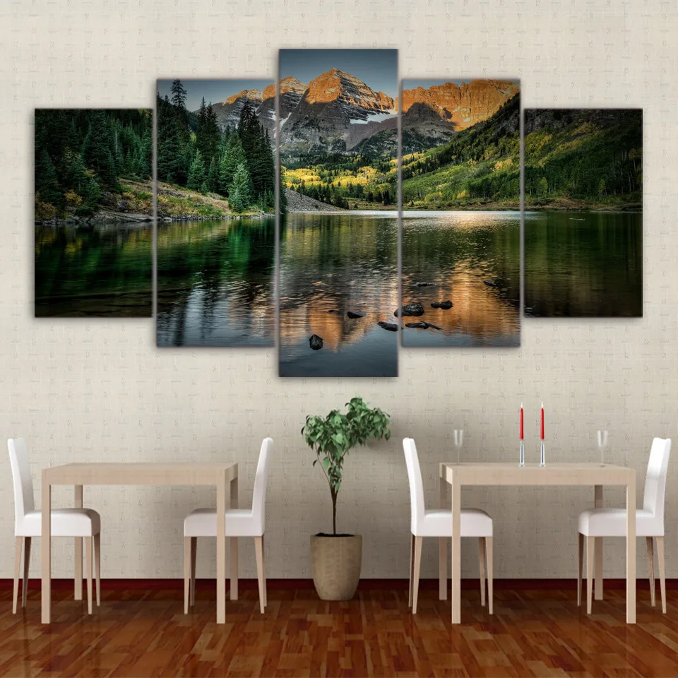 HD Prints Pictures Decor Living Room Modular Canvas 5 Pieces Colorado Ozero Mountain And Forest Scenery Painting Poster Wall Art
HD Prints Pictures Decor Living Room Modular Canvas 5 Pieces Colorado Ozero Mountain And Forest Scenery Painting Poster Wall Art