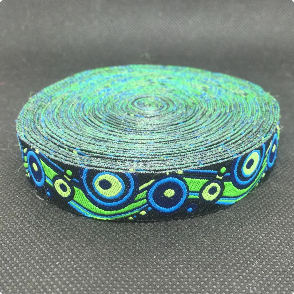 2015 NEW 5/8'' 16mm 10yard/sets Woven Jacquard Ribbon with rainbow Green For Dog Collar
2015 NEW 5/8'' 16mm 10yard/sets Woven Jacquard Ribbon with rainbow Green For Dog Collar
