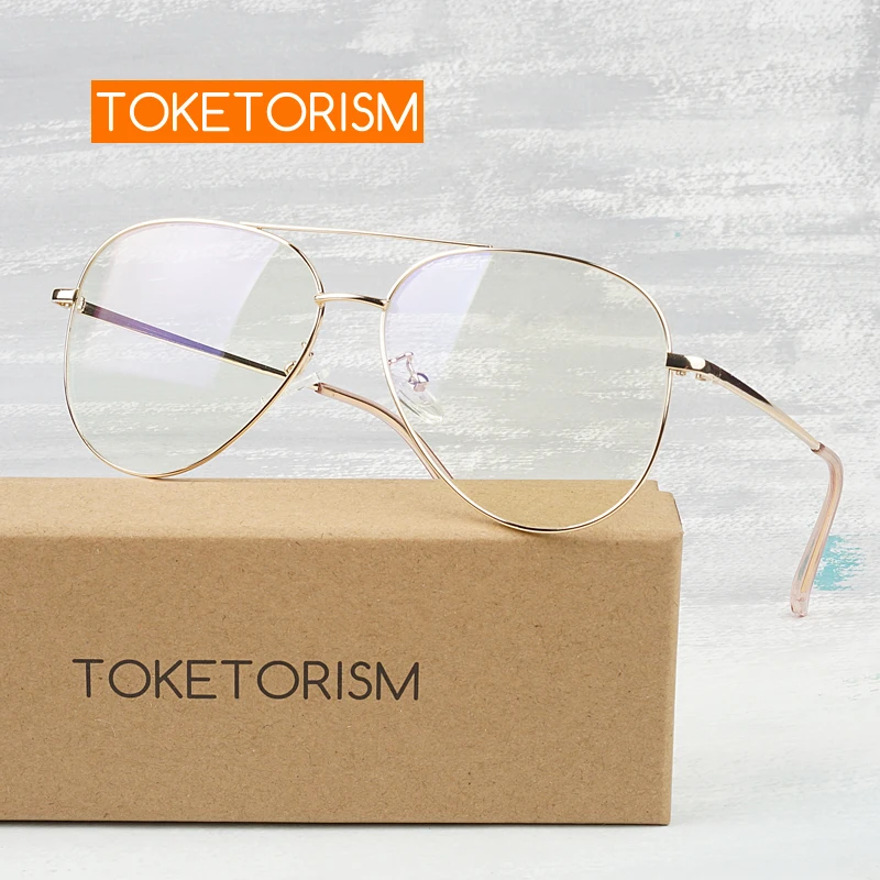 Toketorism Optical Lens Frames Vintage Eye glasses for Men Female Grade Glasses Frame Gold 6513
Toketorism Optical Lens Frames Vintage Eye glasses for Men Female Grade Glasses Frame Gold 6513