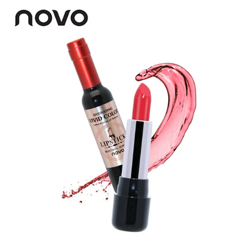 NOVO Brand Red Wine Bottle Lipstick Waterproof Matte Nude Lip Gloss Persistent Moisturizing Replenishment Moisten the lips
NOVO Brand Red Wine Bottle Lipstick Waterproof Matte Nude Lip Gloss Persistent Moisturizing Replenishment Moisten the lips