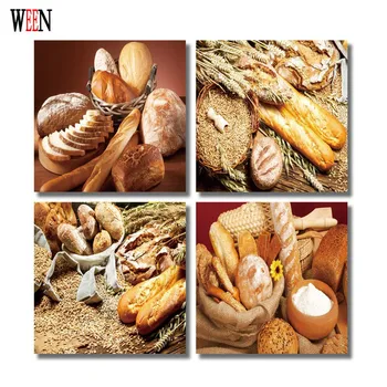 WEEN HD Printed Bread Wall Picture Framed directly Hang For Living Room 4Pc Food Cuadros Decoracion Canvas Art 2017 Poster Gift
WEEN HD Printed Bread Wall Picture Framed directly Hang For Living Room 4Pc Food Cuadros Decoracion Canvas Art 2017 Poster Gift