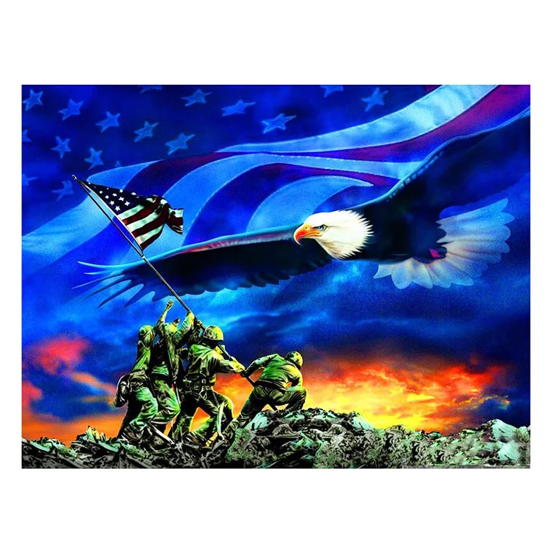 DIY Diamond Painting American Flags Eagles Army Rhinestones Cross Stitch Mosaic Pattern 5D Diamond Embroidery
DIY Diamond Painting American Flags Eagles Army Rhinestones Cross Stitch Mosaic Pattern 5D Diamond Embroidery