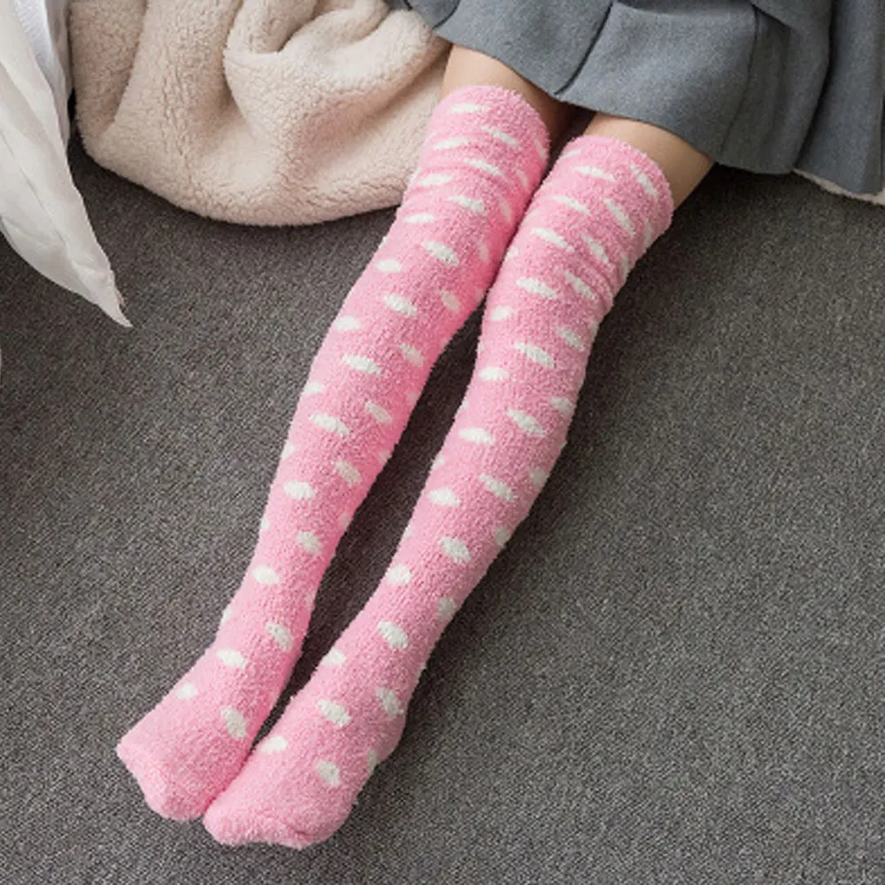 High pink socks