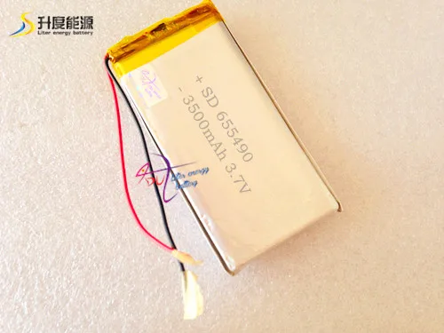 SD 655490 lithium polymer battery 3.7v 3500mah tablet PC E-book GPS PMP MID Power Bank | Электроника