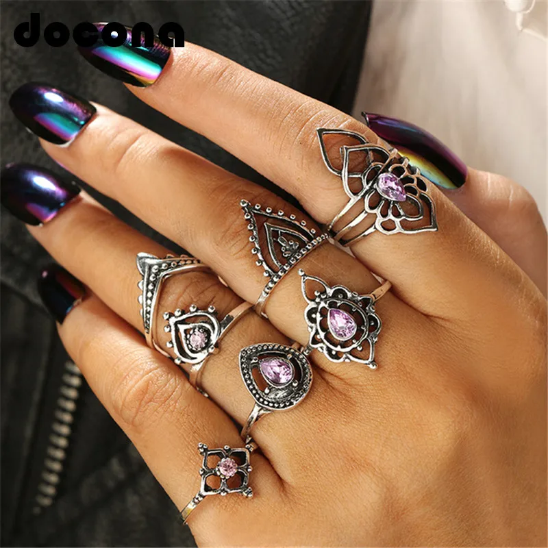docona Fashion Silver Women Stone Ring Set Designer Engagement Wedding Ring Midi Finger Knuckle Rings Boho Jewelry 4438
docona Fashion Silver Women Stone Ring Set Designer Engagement Wedding Ring Midi Finger Knuckle Rings Boho Jewelry 4438