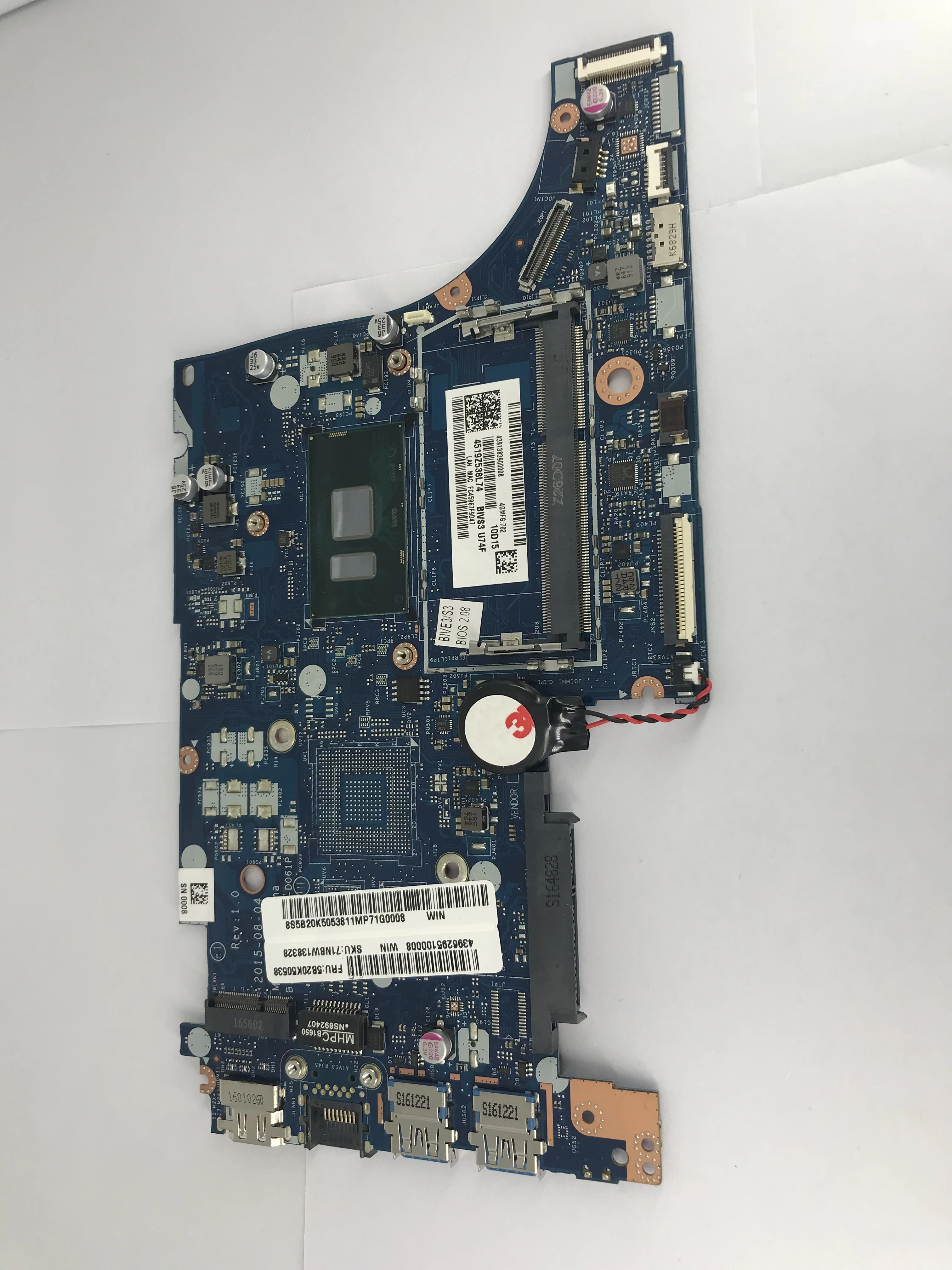 High quality BIVS3/BIVE3 LA-D061P FOR Lenovo E31-80 Laptop Motherboard SR2EU I3-6100U DDR3 100% Fully Tested
High quality BIVS3/BIVE3 LA-D061P FOR Lenovo E31-80 Laptop Motherboard SR2EU I3-6100U DDR3 100% Fully Tested