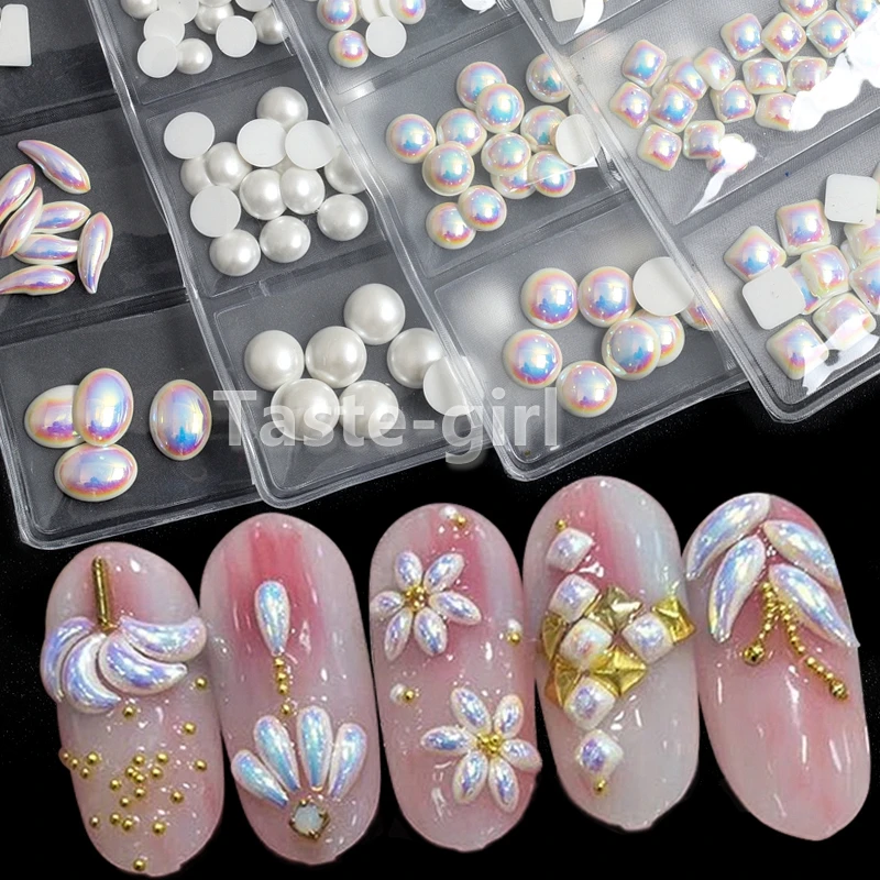 1 Pack white ABS Imitation Pearls mixed design flat back 3D nail art decorations pearls rhinestones nails accessories stones
1 Pack white ABS Imitation Pearls mixed design flat back 3D nail art decorations pearls rhinestones nails accessories stones