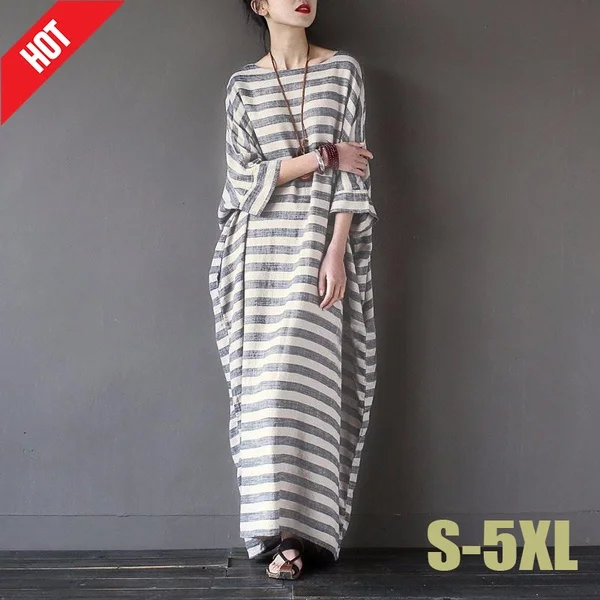 New Arrival S-5XL Women Boho Striped Short Sleeve Maxi Shirt Dress Kaftan Plus Size
New Arrival S-5XL Women Boho Striped Short Sleeve Maxi Shirt Dress Kaftan Plus Size