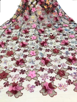 New design 3d flower embroidered lace super Quality french net Lace Fabric S-1121 for party dress
New design 3d flower embroidered lace super Quality french net Lace Fabric S-1121 for party dress