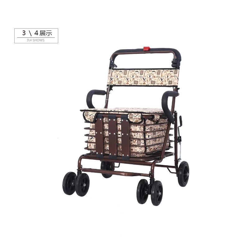 Old scooter folding shopping cart can take four rounds to buy food and help push small cart elderly portable cart
Old scooter folding shopping cart can take four rounds to buy food and help push small cart elderly portable cart