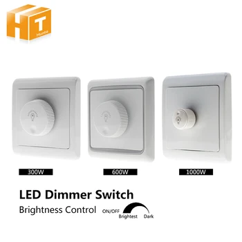 LED Dimmer Switch 220V 300W /600W /1000W Brightness Dimmers Switch Dimmable Adjustable Brightness Controller Driver Bulb Lamps
LED Dimmer Switch 220V 300W /600W /1000W Brightness Dimmers Switch Dimmable Adjustable Brightness Controller Driver Bulb Lamps