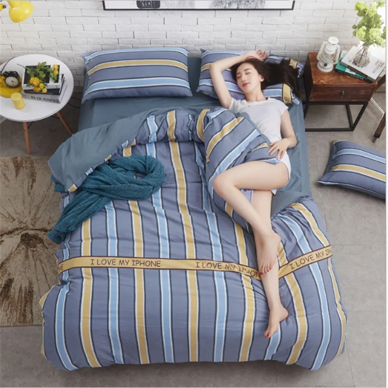Pure cotton Stripe design bedding High quality 4pcs 1pcs quilt cover/1pcs bed sheet/2pcs pillowcase free shipping
Pure cotton Stripe design bedding High quality 4pcs 1pcs quilt cover/1pcs bed sheet/2pcs pillowcase free shipping