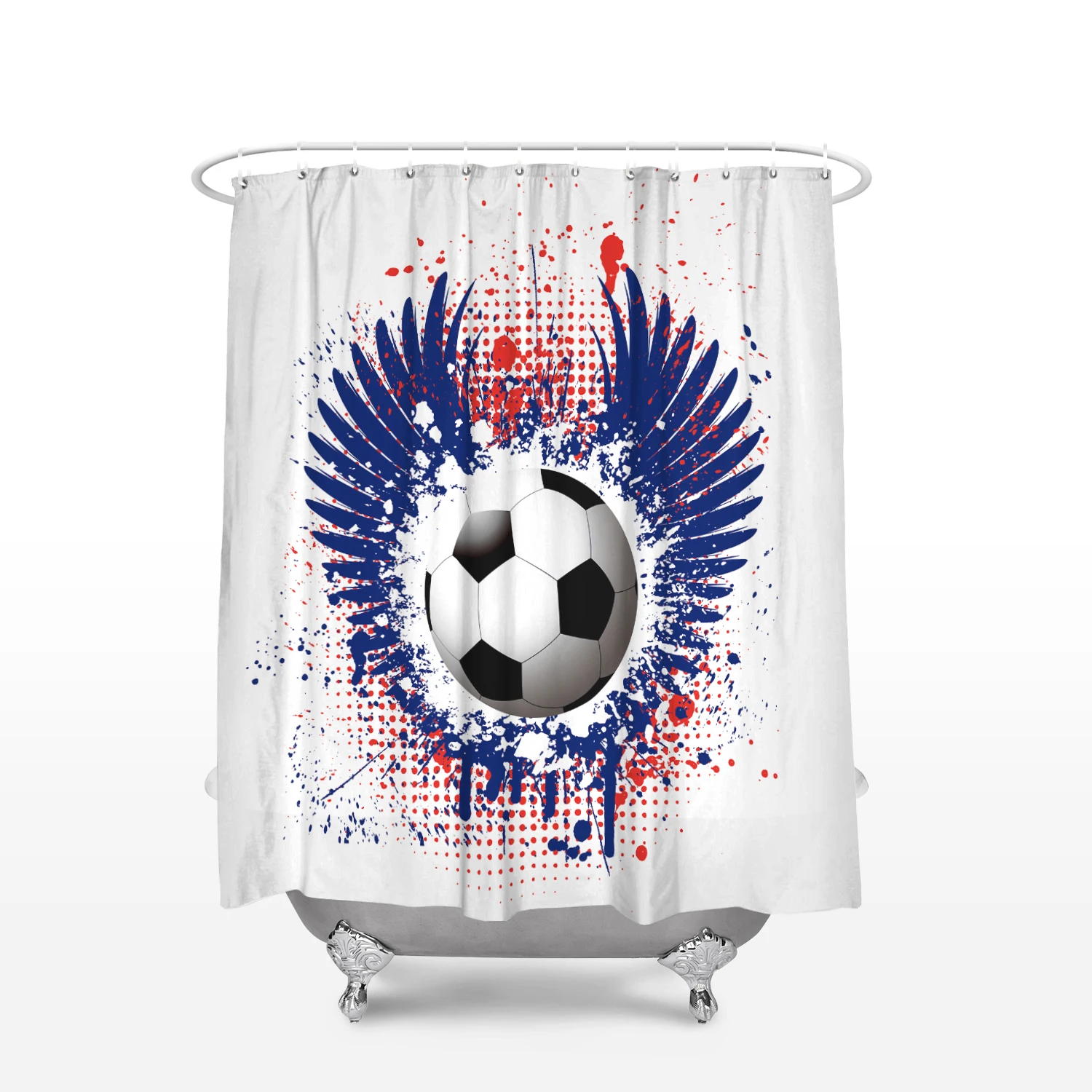 CHARMHOME Fabric Shower Curtain Home Decor Bathroom Accessories Soccer Football Pattern Waterproof Polyester Bath Curtains
CHARMHOME Fabric Shower Curtain Home Decor Bathroom Accessories Soccer Football Pattern Waterproof Polyester Bath Curtains