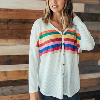 2018 Autumn Winter Womens Sweaters Fashion cardigans V-neck Striped Irregular Printed Button Tie Blouse Cardigan
2018 Autumn Winter Womens Sweaters Fashion cardigans V-neck Striped Irregular Printed Button Tie Blouse Cardigan
