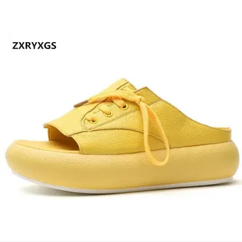 2019 New Fish Mouth Summer Women Slippers Casual Sandals Platform Shoes Lace-up Soft Genuine Leather Shoes Woman Sneaker Sandals
2019 New Fish Mouth Summer Women Slippers Casual Sandals Platform Shoes Lace-up Soft Genuine Leather Shoes Woman Sneaker Sandals