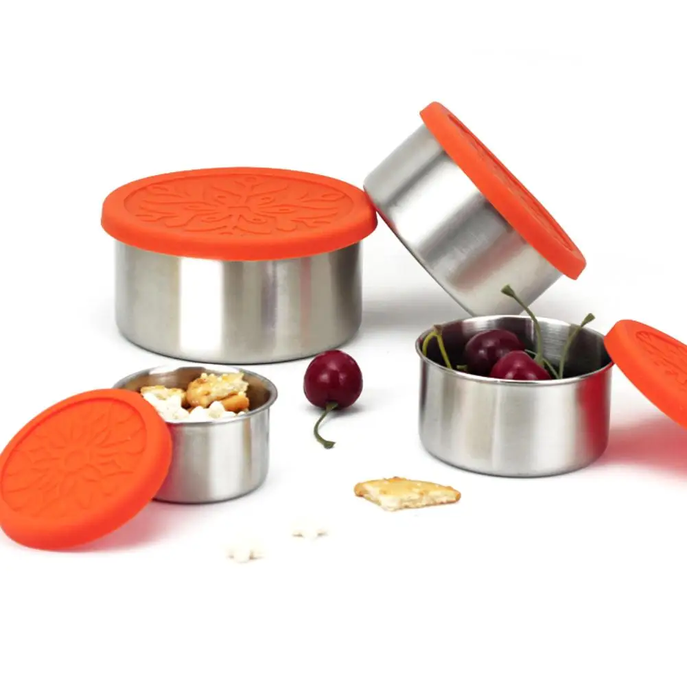 Metal Stainless Steel Fresh Bowl Lunch Snack Food Storage Containers with Silicone Lids Leakproof Reusable Foldable Bowls New
Metal Stainless Steel Fresh Bowl Lunch Snack Food Storage Containers with Silicone Lids Leakproof Reusable Foldable Bowls New