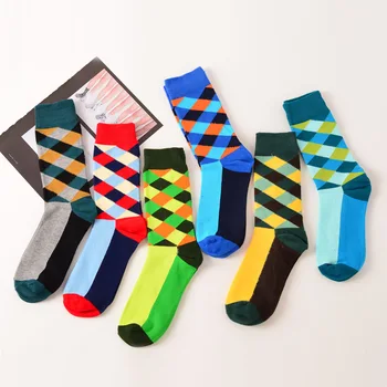 New Arrival Men's Socks British Style Plaid Calcetines Colorful Brand Elite Long Cotton for Happy Men Wholesale Socks
New Arrival Men's Socks British Style Plaid Calcetines Colorful Brand Elite Long Cotton for Happy Men Wholesale Socks