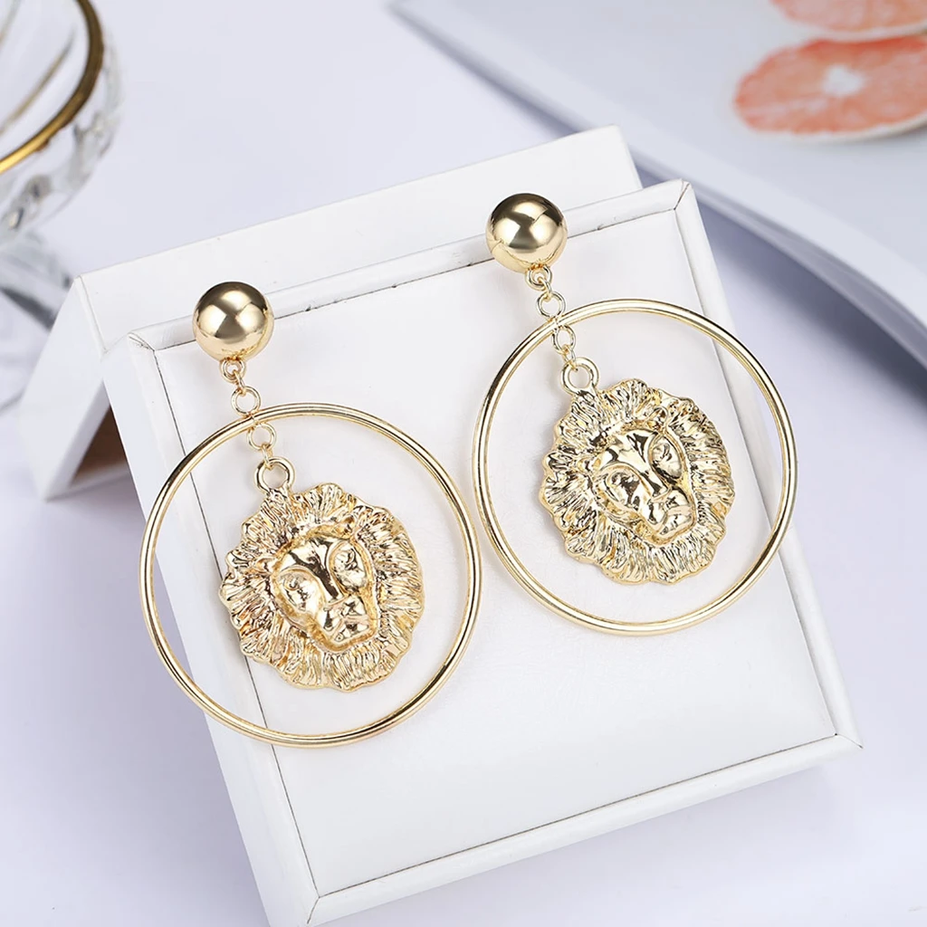 Vintage Women Statement Drop Earrings Handmade Lion Head Dangle Earrings Eardrop for Vacation Club Party Daily Ear Jewelry
Vintage Women Statement Drop Earrings Handmade Lion Head Dangle Earrings Eardrop for Vacation Club Party Daily Ear Jewelry