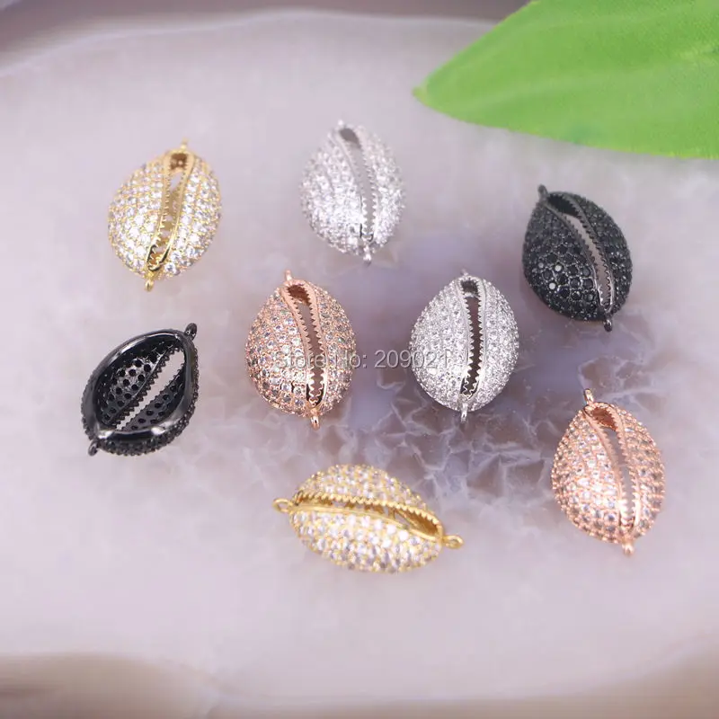 Finding - 10Pcs Copper Micro Pave CZ Cowrie Shell Connector Beads For Bracelet Necklace Jewelry Making
Finding - 10Pcs Copper Micro Pave CZ Cowrie Shell Connector Beads For Bracelet Necklace Jewelry Making