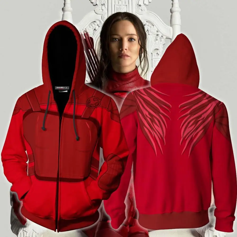 Movie The Hunger Games Katniss Everdeen Costumes Katniss Everdeen Hoodies Jackets Cosplay 3D Printed zipper Hoodie Sweatshirts
Movie The Hunger Games Katniss Everdeen Costumes Katniss Everdeen Hoodies Jackets Cosplay 3D Printed zipper Hoodie Sweatshirts