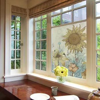 Sunflower glass film stained window sticker self-adhesive film static cling privacy custom size oil painting office home decor
Sunflower glass film stained window sticker self-adhesive film static cling privacy custom size oil painting office home decor
