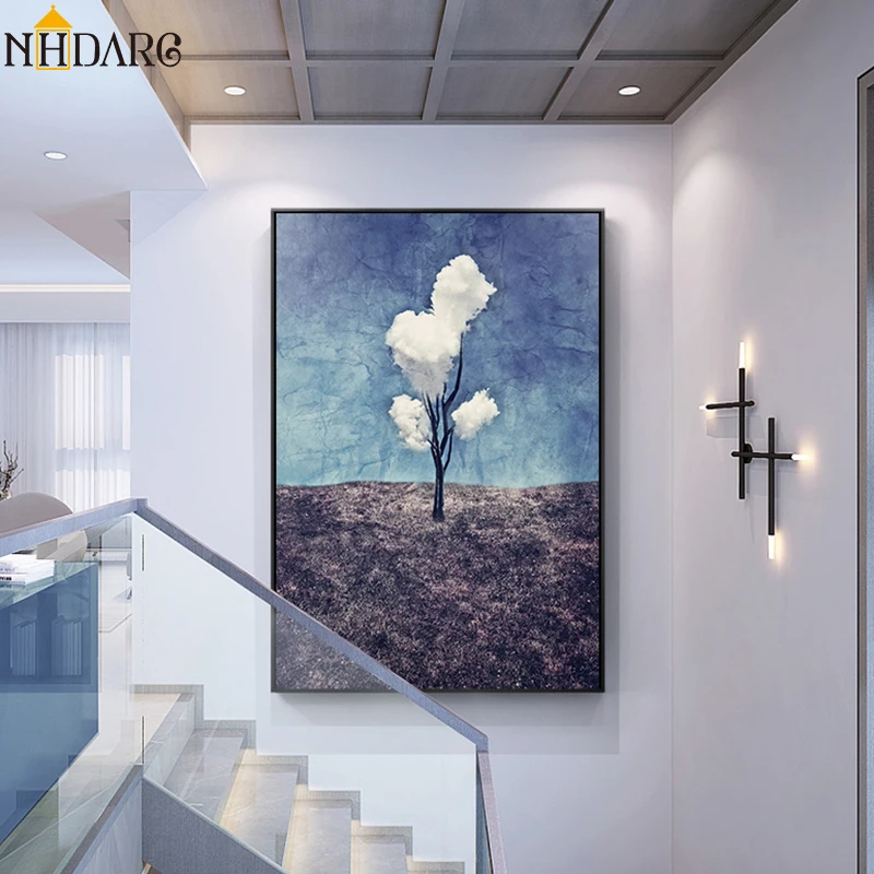 Nordic Style Canvas Painting Tree Consisting Of White Clouds Art Wall Pictures for Living Room Home Decor Posters and Prints HD
Nordic Style Canvas Painting Tree Consisting Of White Clouds Art Wall Pictures for Living Room Home Decor Posters and Prints HD