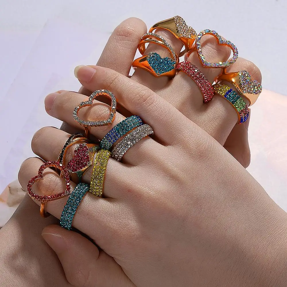 Miwens 2019 Bauble Ba Colorful Crystal Rings For Women Bright Stone Heart Shape Finger Rings Charm Luxury Factory Party Jewelry
Miwens 2019 Bauble Ba Colorful Crystal Rings For Women Bright Stone Heart Shape Finger Rings Charm Luxury Factory Party Jewelry