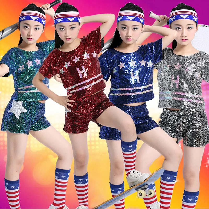 Kid Jazz Dance Costumes Sequin Suit Short Sleeve For Girls Stage Clothing Hip-Hop Bar Dj Stage Performance Dancer Costume BL1211
Kid Jazz Dance Costumes Sequin Suit Short Sleeve For Girls Stage Clothing Hip-Hop Bar Dj Stage Performance Dancer Costume BL1211