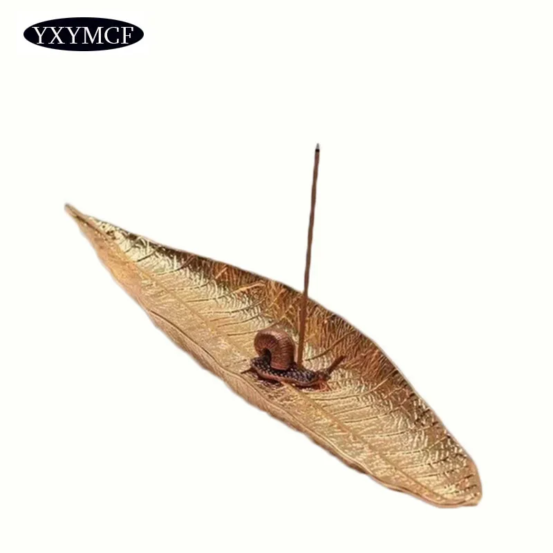 New Cooper Incense Burner A Leaf Long Stick Incense Holders + Snail Incense Stove Simple and Generous Wedding Gift Dropshipping
New Cooper Incense Burner A Leaf Long Stick Incense Holders + Snail Incense Stove Simple and Generous Wedding Gift Dropshipping
