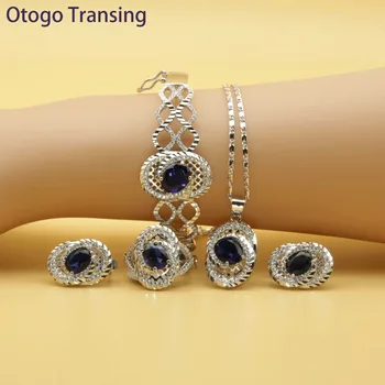 Otogo Transing 2019 Round Blue Cubic Zirconia Silver Color Jewelry Sets For Women Earring Pendant Necklace Ring Bracelet SET211
Otogo Transing 2019 Round Blue Cubic Zirconia Silver Color Jewelry Sets For Women Earring Pendant Necklace Ring Bracelet SET211