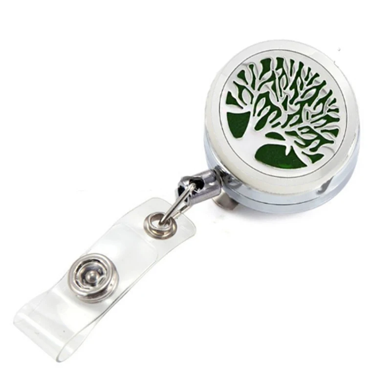 Silver Life Tree Aroma Perfume Locket Metal Retractable Badge Reel Key ID Card Clip Ring Lanyard Name Tag Card Holder Free Pads
Silver Life Tree Aroma Perfume Locket Metal Retractable Badge Reel Key ID Card Clip Ring Lanyard Name Tag Card Holder Free Pads