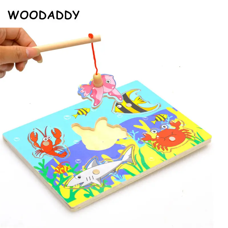 WOODADDY Baby Toys Fishing Game Magnetic Fish Wooden Toys For Kids Marine Animal Puzzles Learning Educational Boy Girls Gift
WOODADDY Baby Toys Fishing Game Magnetic Fish Wooden Toys For Kids Marine Animal Puzzles Learning Educational Boy Girls Gift