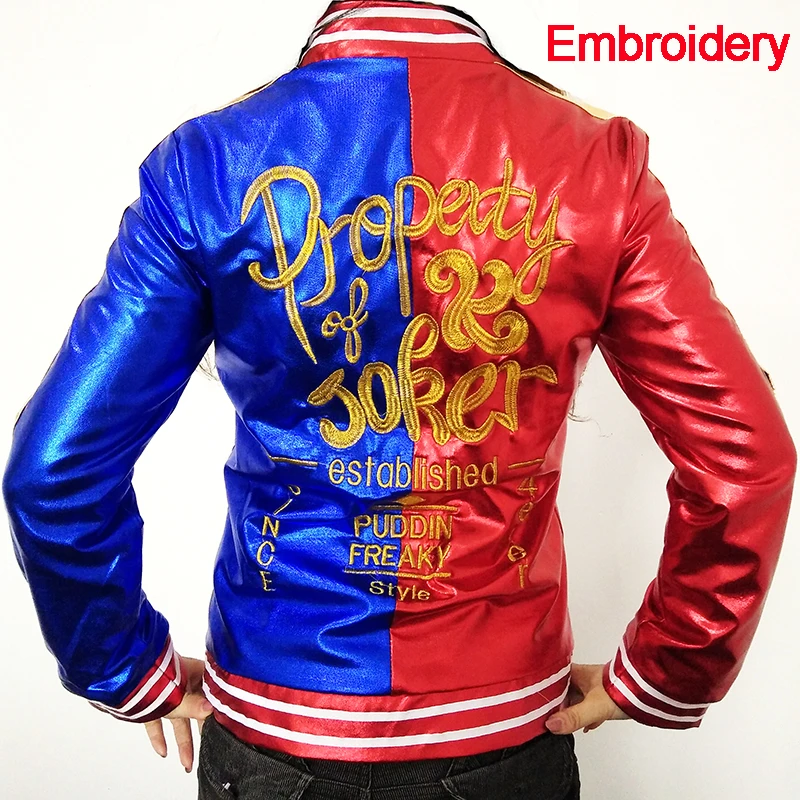 Batman Suicide Squad Harley Quinn Cosplay Costumes Women Embroidery Jacket Femme Coats Chamarras De Batman Para Mujer
Batman Suicide Squad Harley Quinn Cosplay Costumes Women Embroidery Jacket Femme Coats Chamarras De Batman Para Mujer
