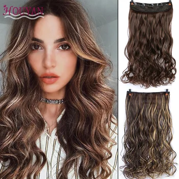 HOUYAN Invisible Women Clip In Hair Extensions High Tempreture Synthetic Natural Wavy Hair Piece
HOUYAN Invisible Women Clip In Hair Extensions High Tempreture Synthetic Natural Wavy Hair Piece