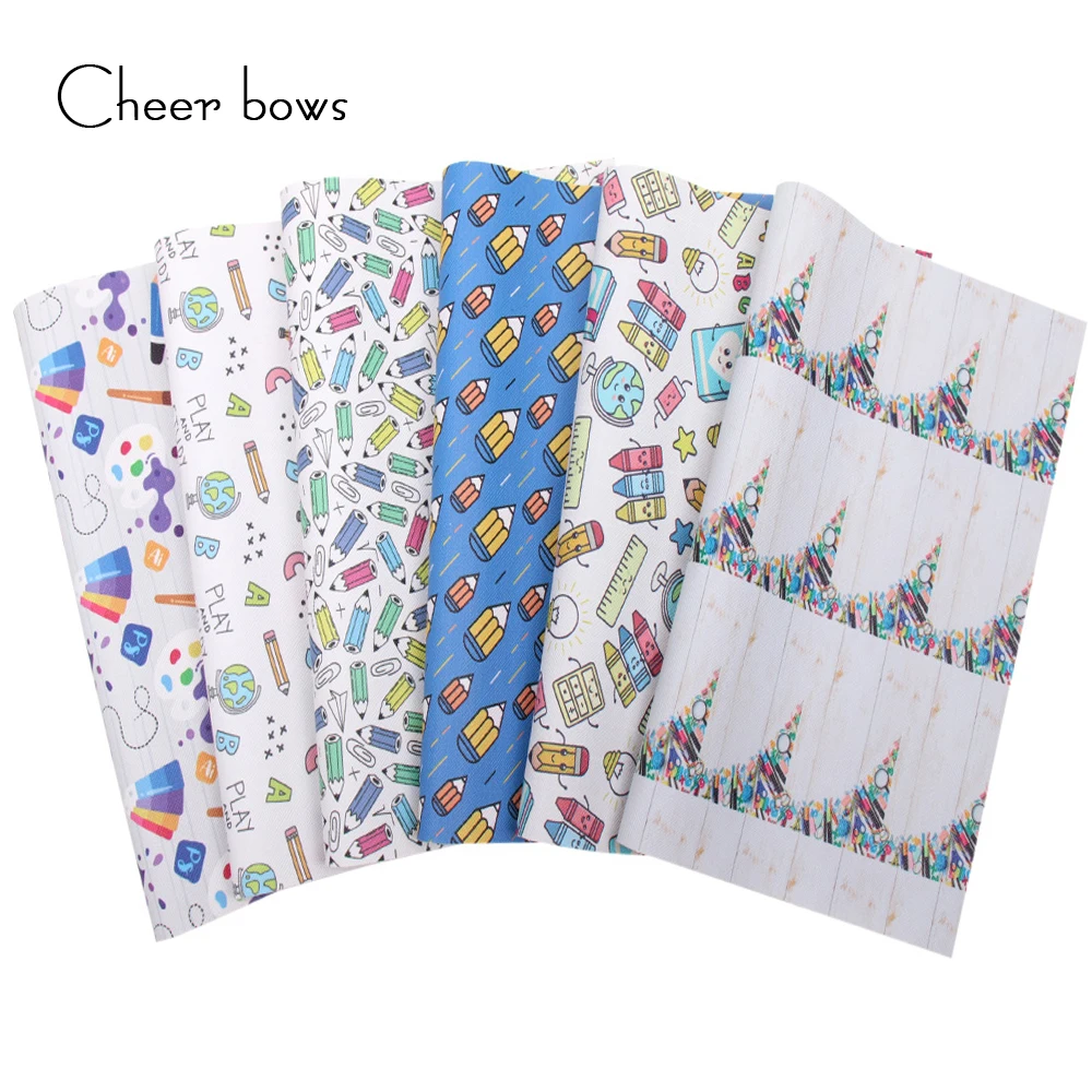 Cheerbows Back to School Leather Fabric Pencil Printed Hairbow Fabric Sheet DIY Crafts Accessories Artificial Synthetic 22*30cm
Cheerbows Back to School Leather Fabric Pencil Printed Hairbow Fabric Sheet DIY Crafts Accessories Artificial Synthetic 22*30cm